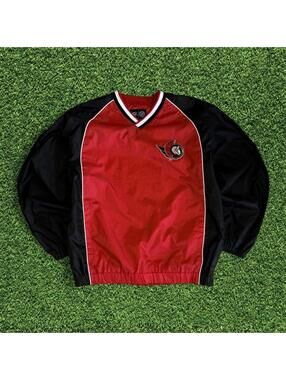 Vintage G-III Ottawa Senators NHL Red Black Nylon Pullover Size L